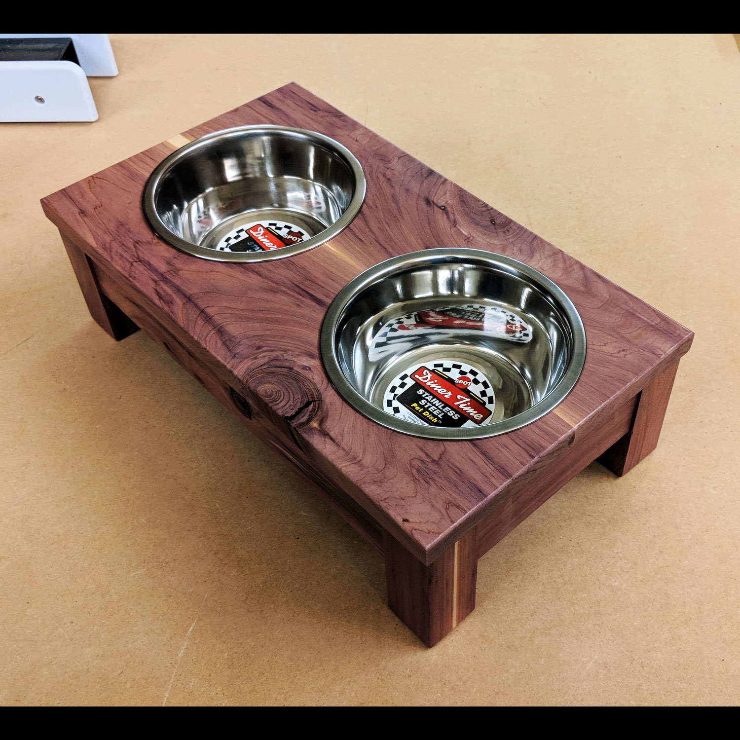 dog bowl and stand