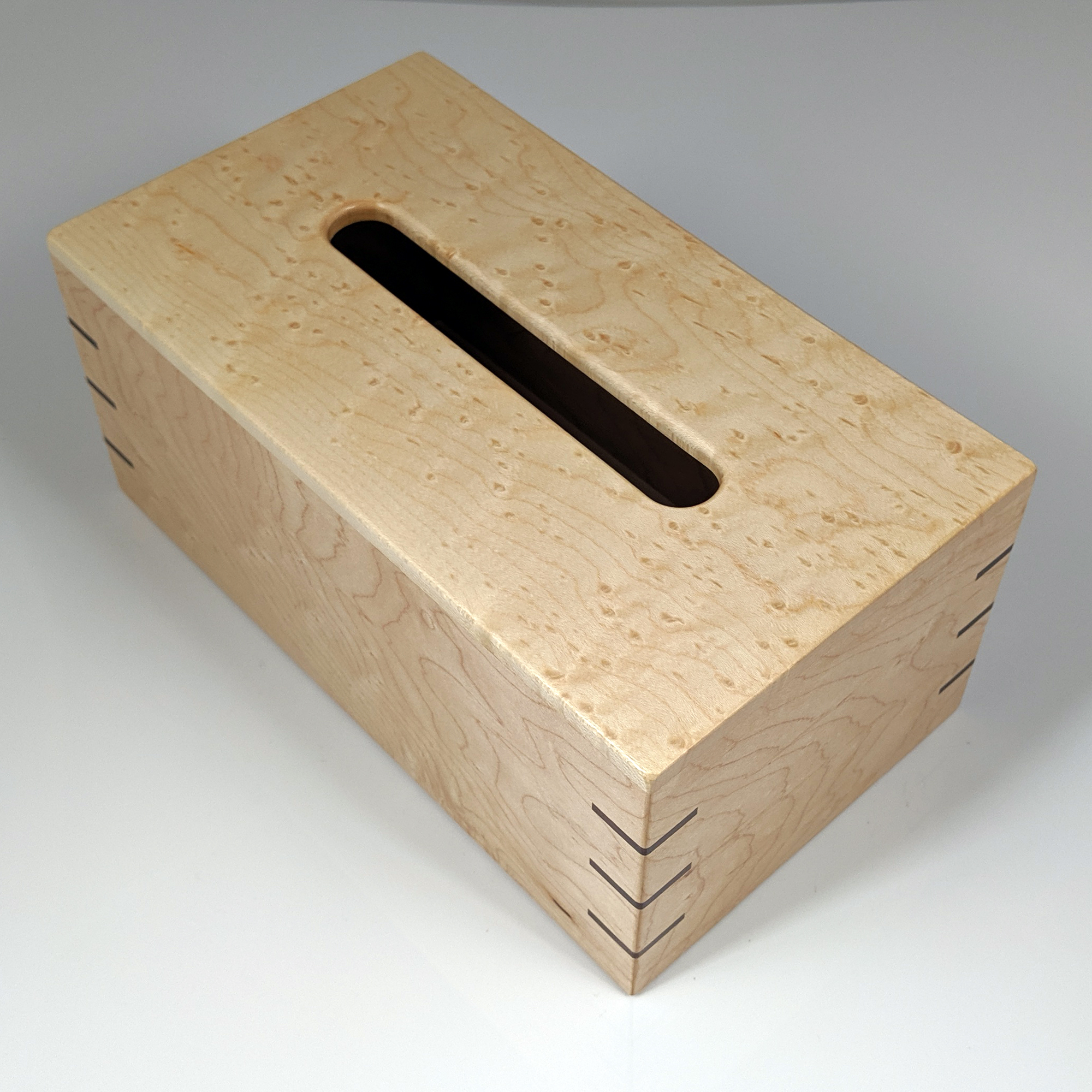 Wooden Presentation Box, Figured Maple and Walnut ,#508 Handcrafted by  Bolstad Boxes